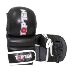 TOP TEN MMA Sparring Gloves "Thumb Guard" Black