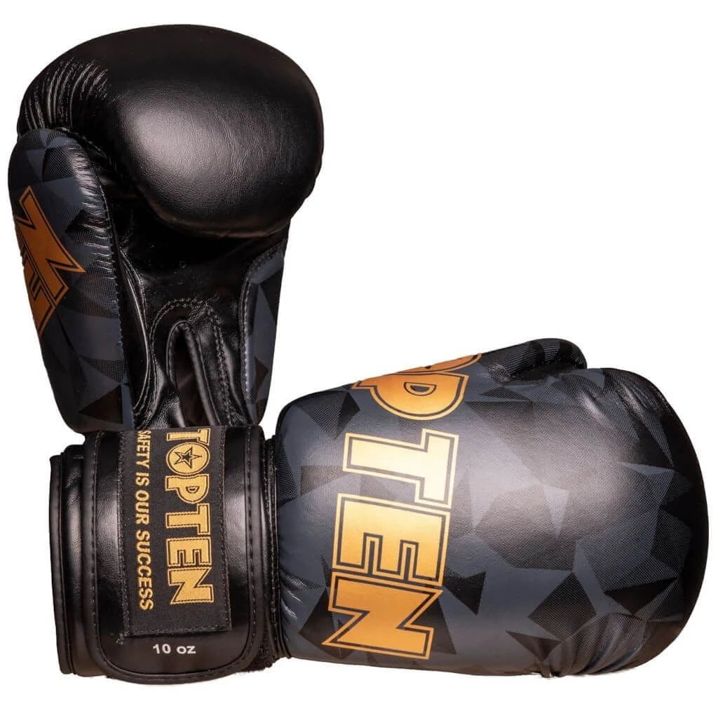 TOP TEN PRISM Boxing Gloves Black/Gold